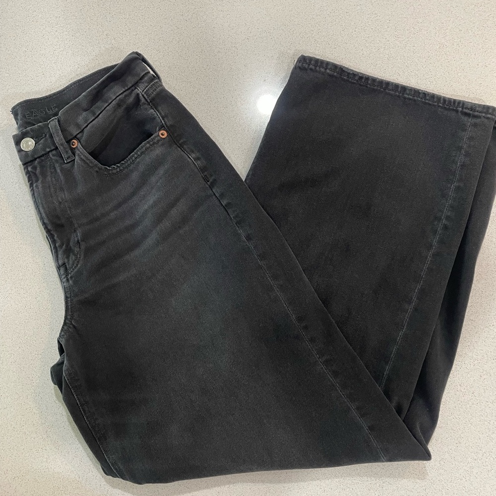 American Eagle curvy, super high-rise baggy straight